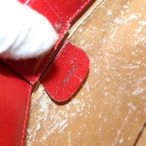 GUCCI Hand Bag Leather 2way Red - Picture 12 of 16